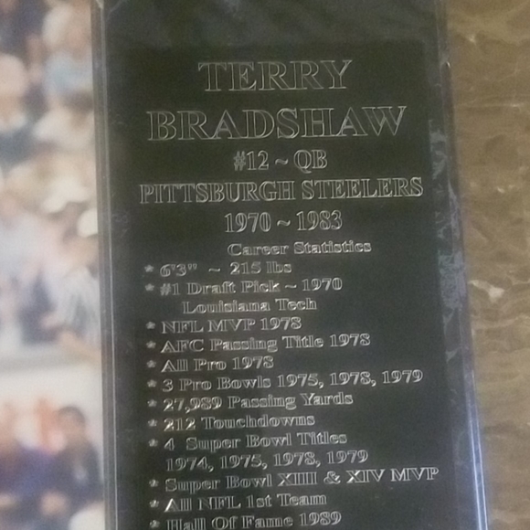 Steelers Terry Bradshaw plaque - Picture 2 of 5